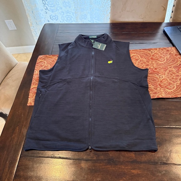 2025 Limited Edition Masters Peter Millar Men's Large Black Full-Zip Vest